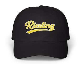 Riesling Dad Hat, Embroidered Wine Cap, Wine Lover Gift, Vineyard Style
