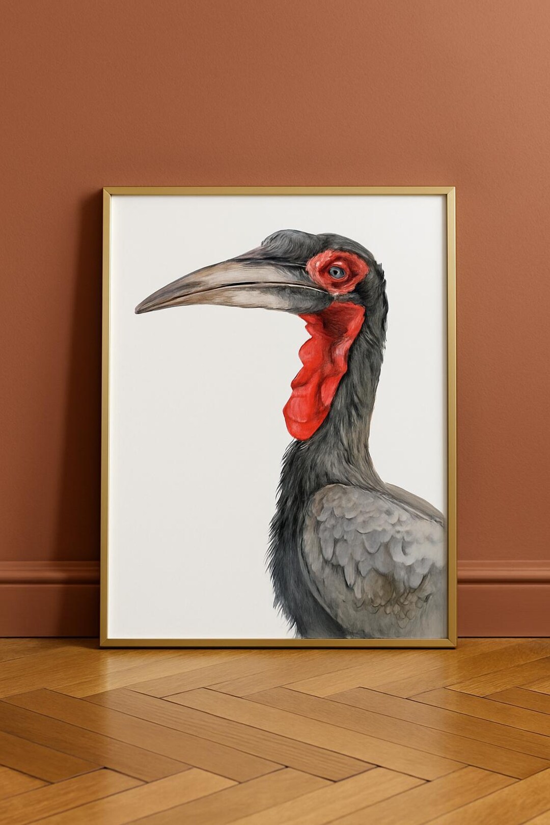 African Raven Wall Art Print | Watercolor Animal Illustration ...