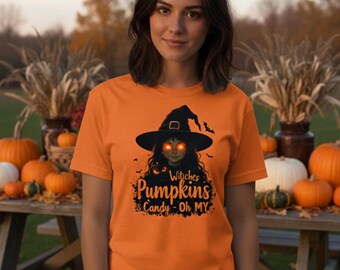 Halloween Hexe Kürbis T-Shirt | Gruselige Hexe PNG Digital Download | Niedliches Hexe-Kürbis-Shirt | Kürbis Herbst Sublimations Design