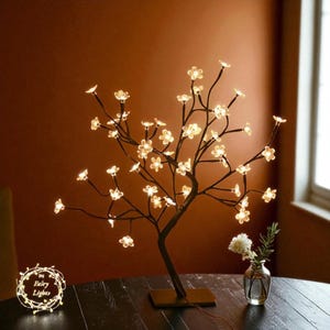 Kirschblütenbaum-Licht - 24/48 LED USB-Blumen-Bonsai-Lampe | Nachtlicht für Haus, Party, Frühling, Weihnachtsdekor
