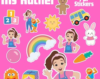 Ms Rachel Birthday Party Clipart | Rainbow Decor, Cake Toppers (Digital Download)
