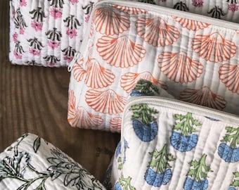 Hair Tool Organizer Bag | Block Print Curling Iron Holder | Flat Iron Storage Case | Travel Bridesmaid Gift for Her | Personalized Gift