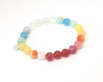 Bracelet, gemstones, sterling silver, gift, sister, mother, daughter, wedding, birthday, hypoallergenic