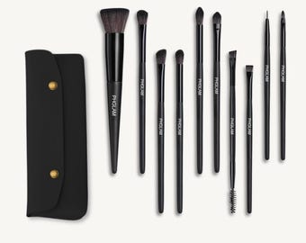 Eye & Brow Brush Set - 10-Piece Pro Detailing Kit