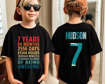 Personalized 7th Birthday Shirt for Kids – Custom 7 Year Old Tee
