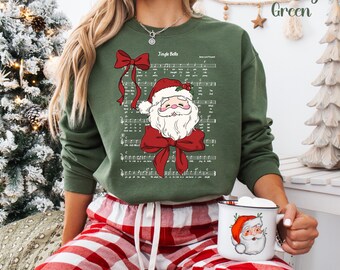 Jingle Bell Rock Santa Shirt – Retro Christmas Music Tee
