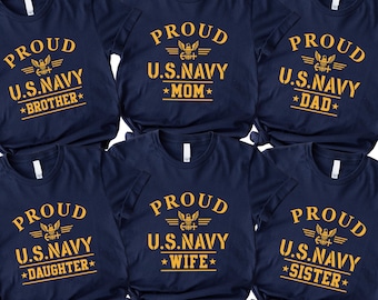 Proud Navy Family Shirt | Navy Mom Dad Tee | Military Support Gift