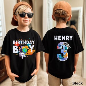 Astronaut Birthday Shirt | Kids Space Party Tee | Birthday Boy Space T-Shirt