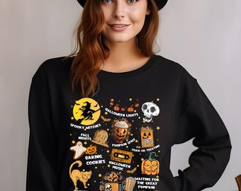 Halloween Graphic Tee, Retro Spooky Season Shirt