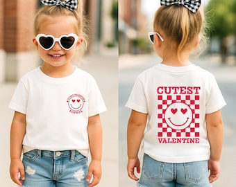 Personalized Cutest Valentine Shirt for Toddlers | Cute Heart Valentine Tee | Kids Valentines Day Outfit Gift