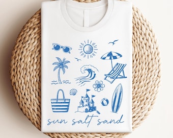 Sun Salt Sand Shirt, Beach Shirt, Summer Vacation Shirt, Holiday Shirt, Tropical Shirt, Vacation Shirt, Sun Shirt, Spring Break Gift