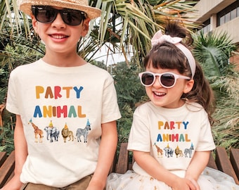 Party Animal Birthday Shirt, Zoo Safari Birthday Shirt, Toddler Birthday Shirt, Infant Birthday Shirt, Kids Jungle Birthday Tee, Boy or Girl