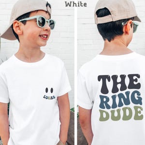 Ring Dude Shirt, Personalized Ring Bearer Gift, Retro Wedding Party Toddler Tee, Custom Ring Security Proposal, Brother of the Bride Outfit