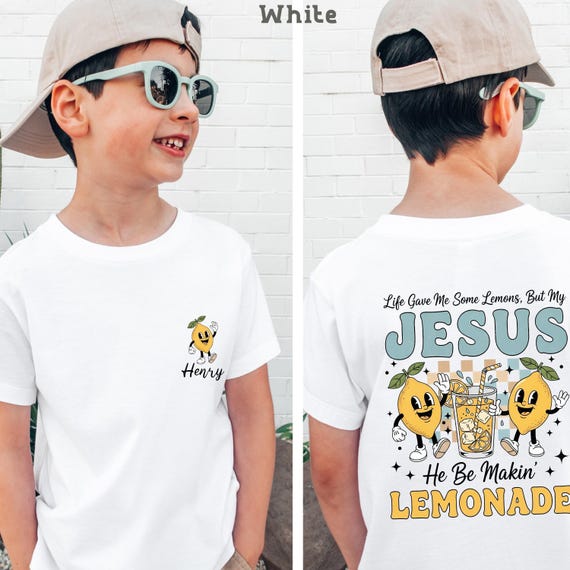 Jesus Makes Lemonade Kids Sweatshirt – Faith Based Christian Shirt, Funny My Jesus Lemonade Shirt, Bible Verse Kids Tee