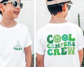 Cool Campers Crew Family Camping Shirt, Personalized Kids Camping Crew Shirt, Family Matching Tee, Happy Camper Shirt