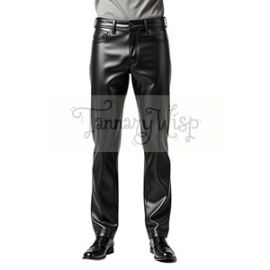 Men’s Black Leather Pants – Sleek & Stylish--Slim-Fit Black Leather Trousers for Men--Classic Black Leather Pants – Timeless Look SEO