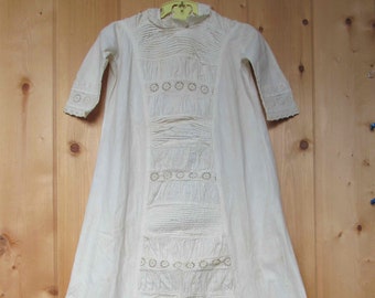 Long Antique Christening Gown, Vintage Baby Children's Clothing, Edwardian Early 1900s