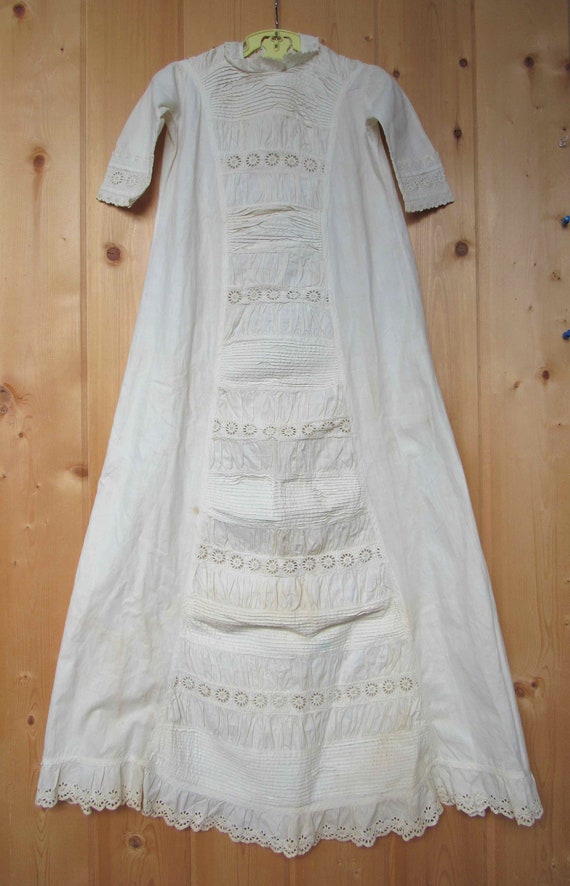 Long Antique Christening Gown, Vintage Baby Childr