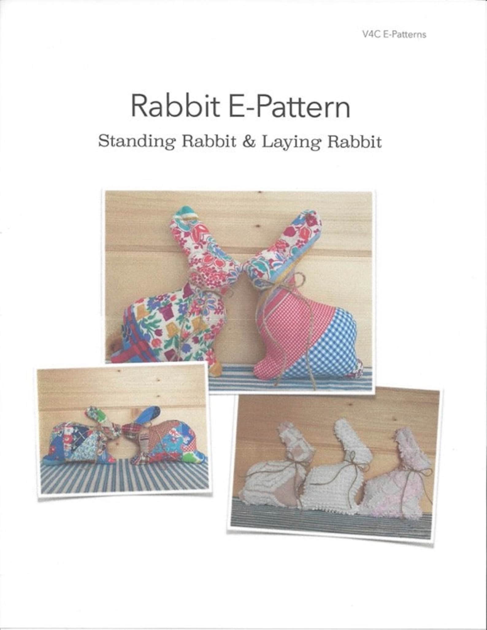 Stuffed Rabbit Patterns Download, Bunny Templates, Various Sizes and ...