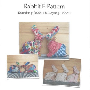 Stuffed Rabbit Patterns Download, Bunny Templates, Various Sizes and Shapes with Directions