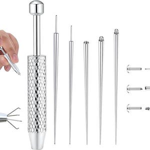 Piercing Taper Ball Grabber Tool for Changing Jewelry - 14G 16G 18G 20G Stainless Earrings Applicator Tool Threadless Insertion Pin