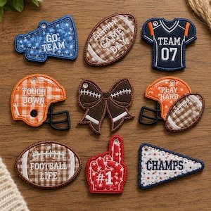 ITH Football Applikations-Stickpaket, Anhänger für die Cheerleader-Tasche, digitale Datei, sofortiger Download, PES, DST, JEF, VP3 Bild 9