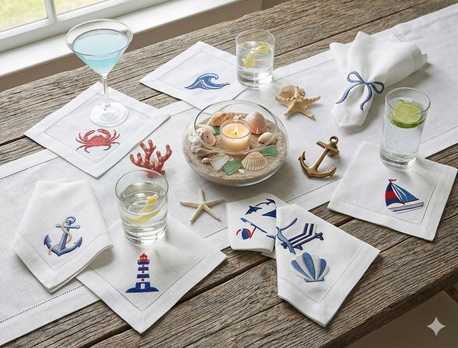 25 Mini Coastal Embroidery Designs Bundle, Mini Nautical Machine File ...