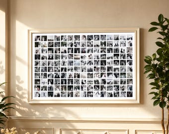 150 Photo Collage Canva Template, Editable Memory Board, Printable Gift, Wall Art (Digital Download)