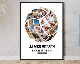 Beachvolleyball Fotocollage – Individuelles Team Memory Board – Sport Geschenk – druckbare Kunst