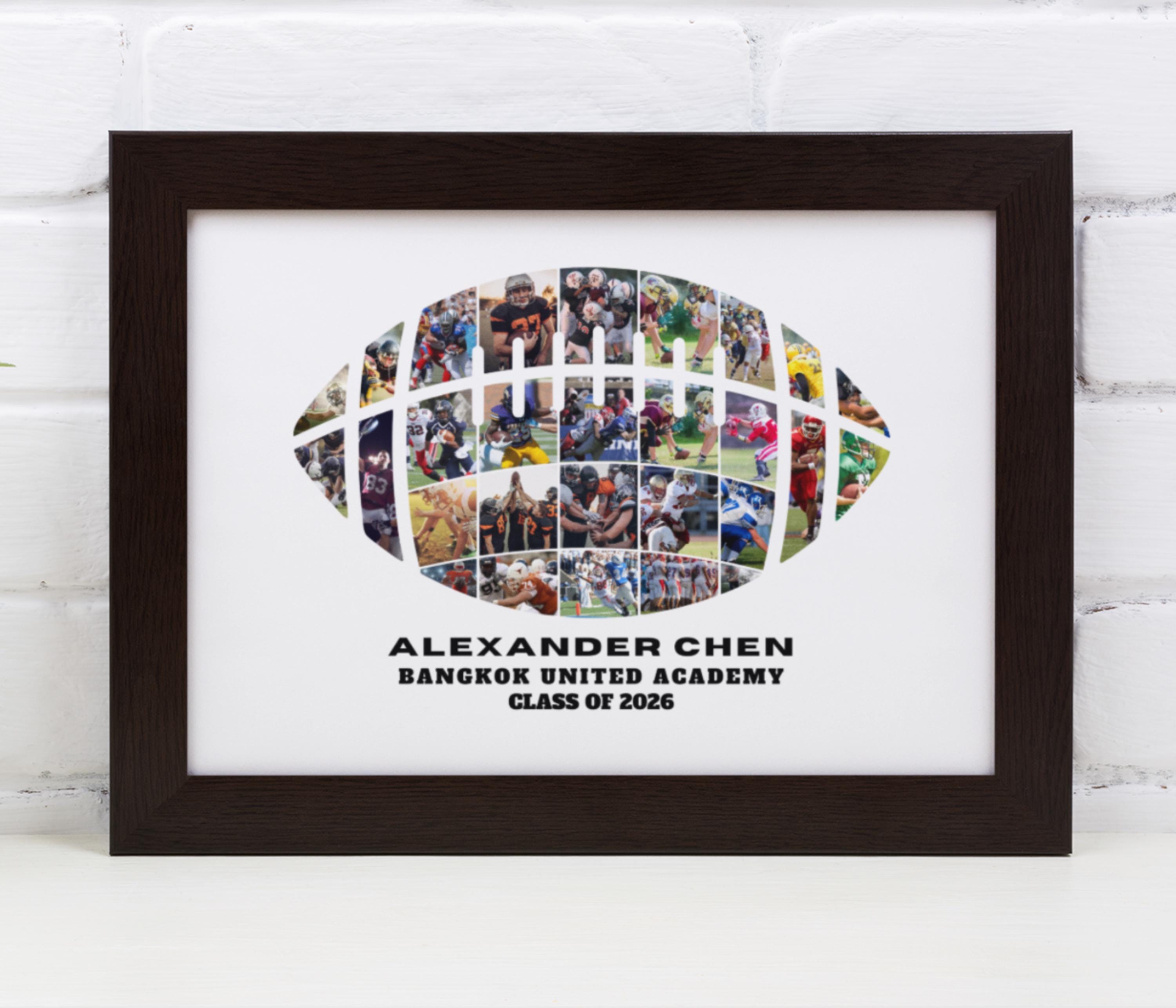 Football Photo Collage Canva Template Custom Sports Gift for Players