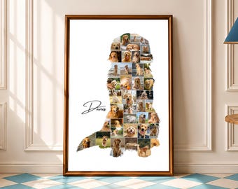 Custom Pets Photo Collage Canva Template, Personalized Pet Memorial Gift,  Animal Collage, Wall Art