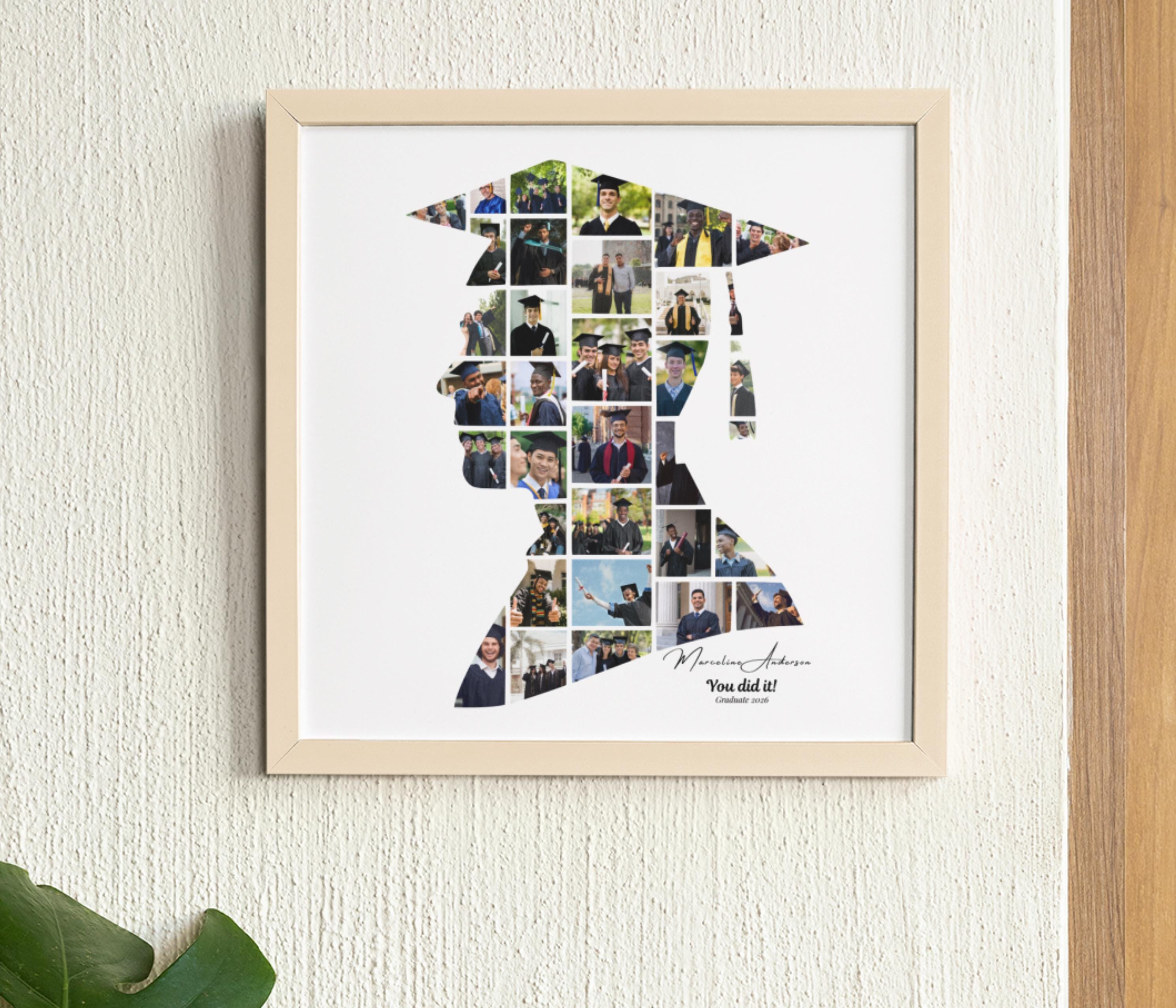 Graduation Photo Collage for Him – Male Graduate Silhouette Canva ...