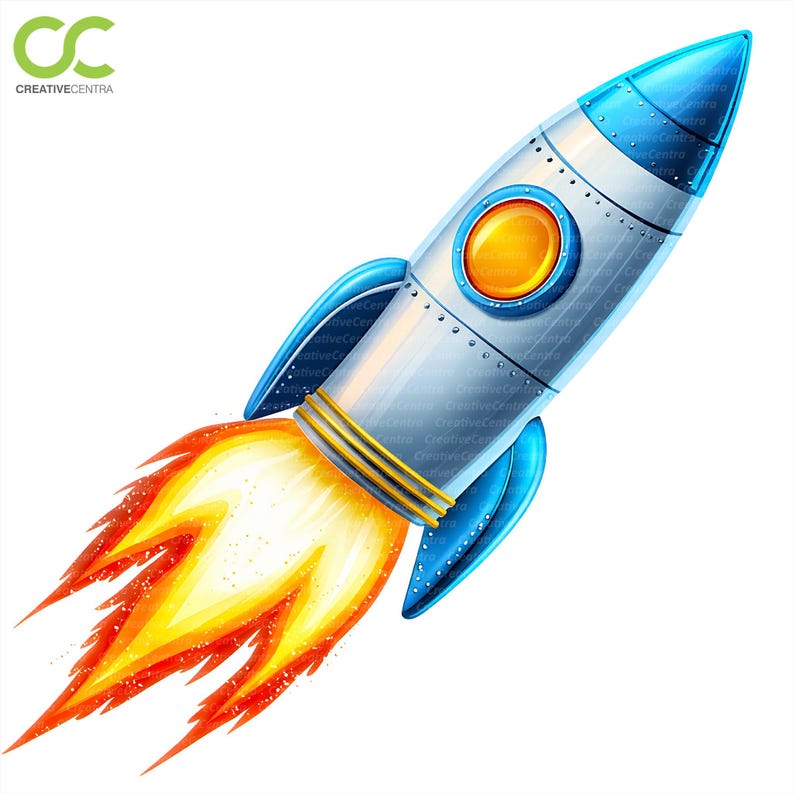 12 Astronaut Rocket Ship Clipart, Space Cartoon for Kids, STEM Art ...