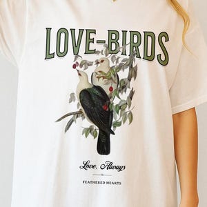 Vintage T-shirt, Love-Birds Aesthetic Shirt, Comfort Colors® Shirt, Cottage core Shirt