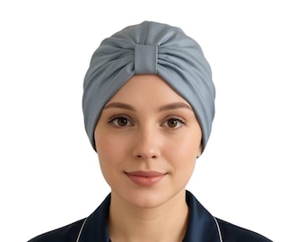 Turbante per capelli in seta di gelso: cuffia da notte fatta a mano, fascia anti-crespo