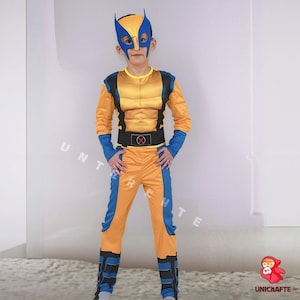 Custom Mutant Hero Kids Costume, Superhero Suit with Mask, Claws, and Belt – Comic Book Inspired Outfit for Parties & Halloween