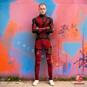 Red Spandex Superhero Bodysuit for Men Movie Inspired Hero Cosplay Suit Stretchy Halloween Costume Cosplay Party Outfit for Superhero Fans