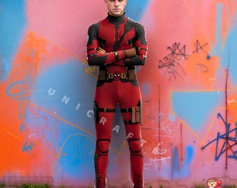Red Spandex Superhero Bodysuit for Men Movie Inspired Hero Cosplay Suit Stretchy Halloween Costume Cosplay Party Outfit for Superhero Fans
