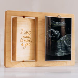 Grandparent Reveal Keepsake – Personalized Pregnancy Announcement - Ultrasound Frame Reveal with Baby Name & Due Date