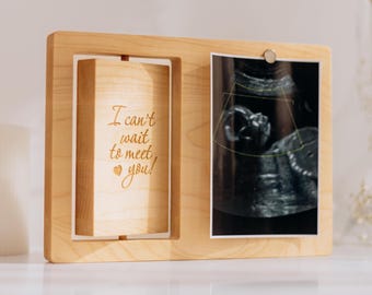 Grandparent Reveal Keepsake – Personalized Pregnancy Announcement - Ultrasound Frame Reveal with Baby Name & Due Date