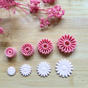 Cortadores de galletas con forma de flor | Cortadores de galletas de arcilla polimérica | Cortadores de arcilla | Cortadores de galletas de arcilla Fimo | Cortadores de arcilla | Cortadores de galletas con forma de borla