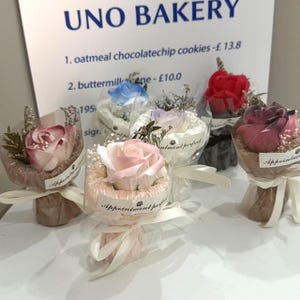 Dried Flower Bouquet,Soap Mini Bouquet,Little Rose Eternal Flower Gift,Dried Flower Mini Souvenir,Best Friend Birthday Gift,Wedding Souvenir