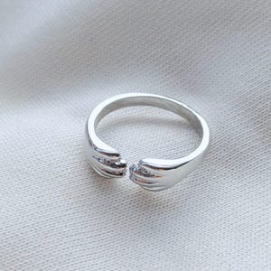 Cat ring, Cat Jewellery, Silver ring, Cat lover ring, Cat paw ring, Feline friend ring, Gift for her