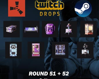 Rust Drops - Round 51 + 52 Twitch Drops - 9 Items