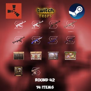 Rust Twitch Drops - Round  42 - 14 Items