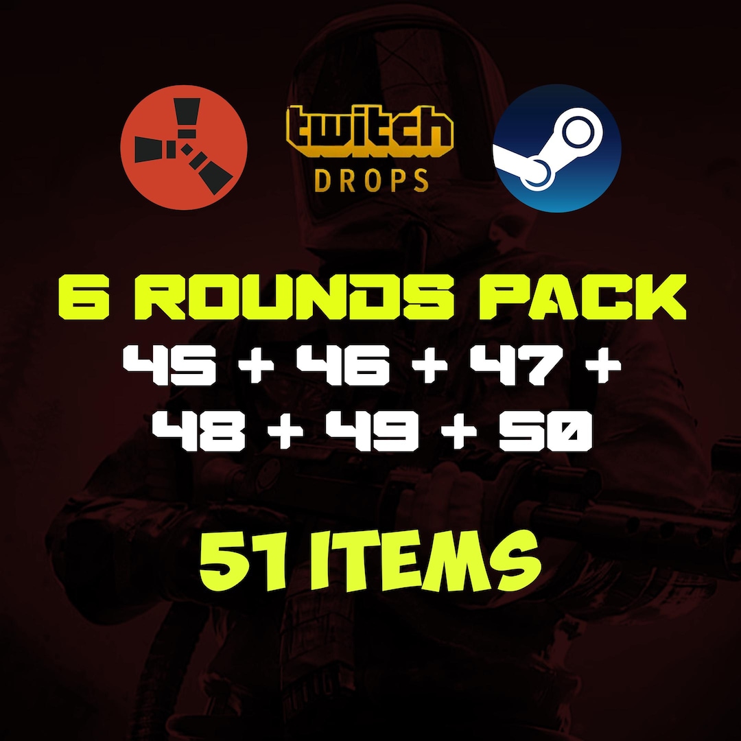 Rust Twitch Drops - Rounds 45 + 46 + 47 + 48 + 49 + 50 - 51 Items ...