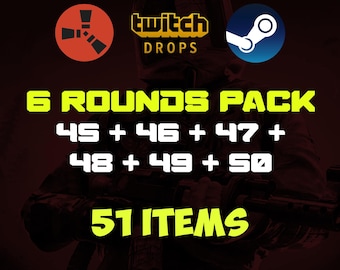 Rust Twitch Drops - Rounds  45 + 46 + 47 + 48 + 49 + 50 - 51 Items