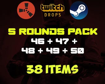 Rust Twitch Drops - Rounds  46 + 47 + 48 + 49 + 50 - 51 Items