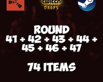 Rust Twitch Drops - Round 41 + 42 + 43 + 44 + 45 + 46 + 47 - 74 Items