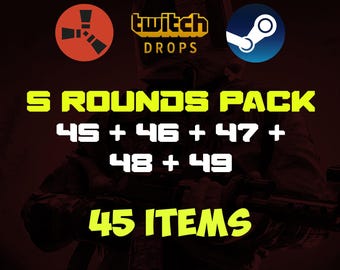 Rust Twitch Drops - Rounds  45 + 46 + 47 + 48 + 49 - 45 Items